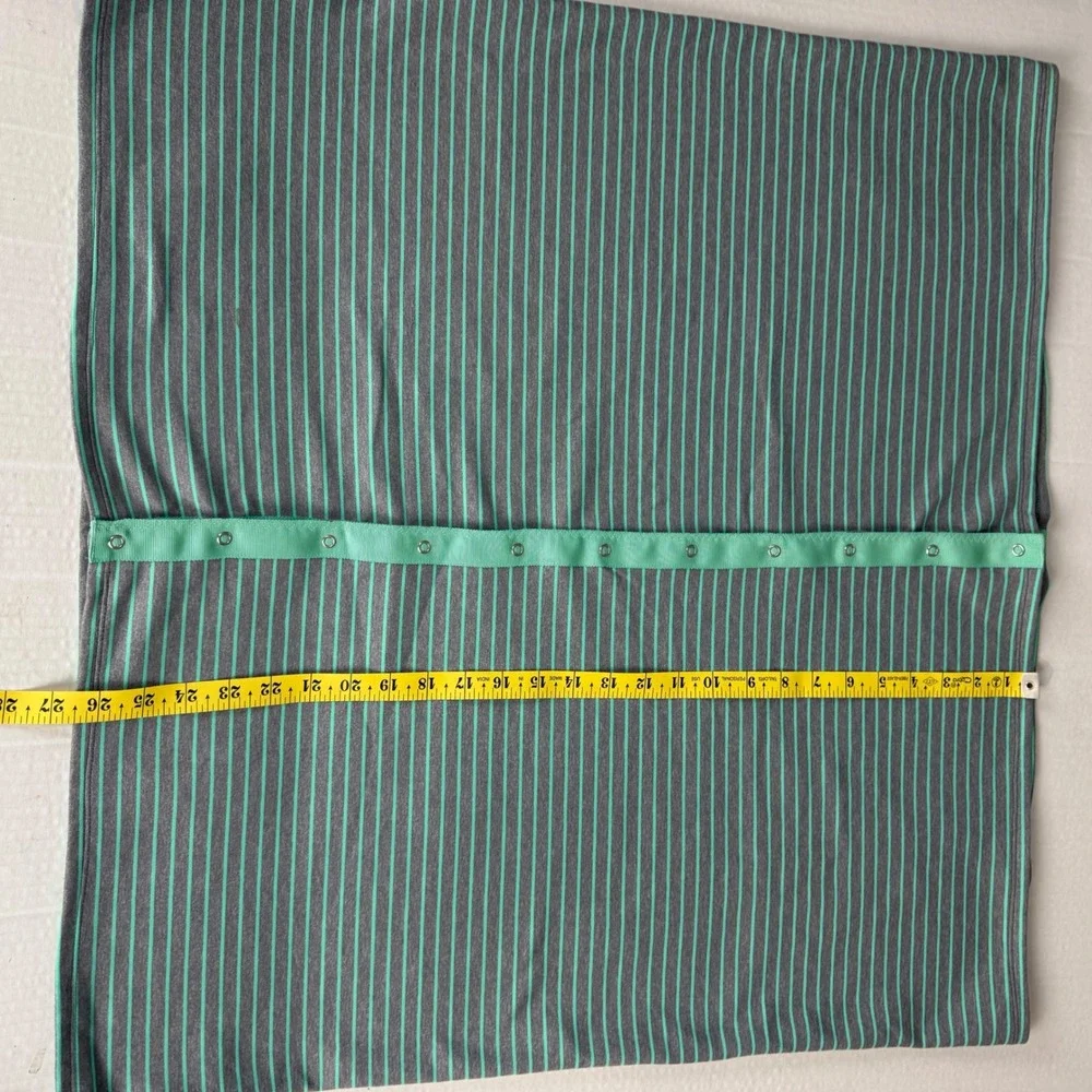 Lululemon Striped Infinity Scarf Snaps Mint Green Grey Women's Accessory‎ Rulu